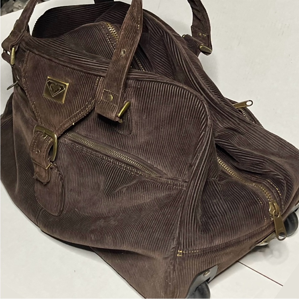 ROXY Vintage Corduroy Travel Bag On Wheels - Picture 12 of 12